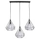 GLOBOSTAR® EIFFEL 61569 Vintage Κρεμαστό Φωτιστικό Οροφής με Ντουί 3 x E27 AC 220-240V IP20 - Μαύρο & Λευκό - Μ68 x Π25 x Υ130cm GLOBOSTAR® EIFFEL 61569 Vintage Κρεμαστό Φωτιστικό Οροφής με Ντουί 3 x E27 AC 220-240V IP20 - Μαύρο & Λευκό - Μ68 x Π25 x Υ130cm