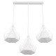 GLOBOSTAR® EIFFEL 61570 Vintage Κρεμαστό Φωτιστικό Οροφής με Ντουί 3 x E27 AC 220-240V IP20 - Λευκό - Μ68 x Π25 x Υ130cm