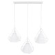 GLOBOSTAR® EIFFEL 61570 Vintage Κρεμαστό Φωτιστικό Οροφής με Ντουί 3 x E27 AC 220-240V IP20 - Λευκό - Μ68 x Π25 x Υ130cm