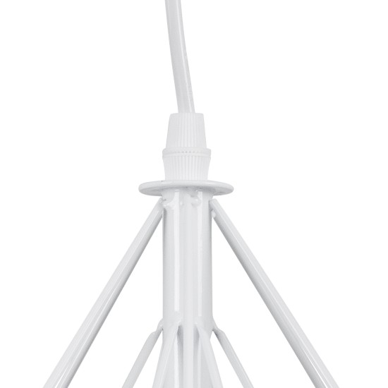 GLOBOSTAR® EIFFEL 61570 Vintage Κρεμαστό Φωτιστικό Οροφής με Ντουί 3 x E27 AC 220-240V IP20 - Λευκό - Μ68 x Π25 x Υ130cm