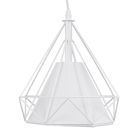 GLOBOSTAR® EIFFEL 61570 Vintage Κρεμαστό Φωτιστικό Οροφής με Ντουί 3 x E27 AC 220-240V IP20 - Λευκό - Μ68 x Π25 x Υ130cm
