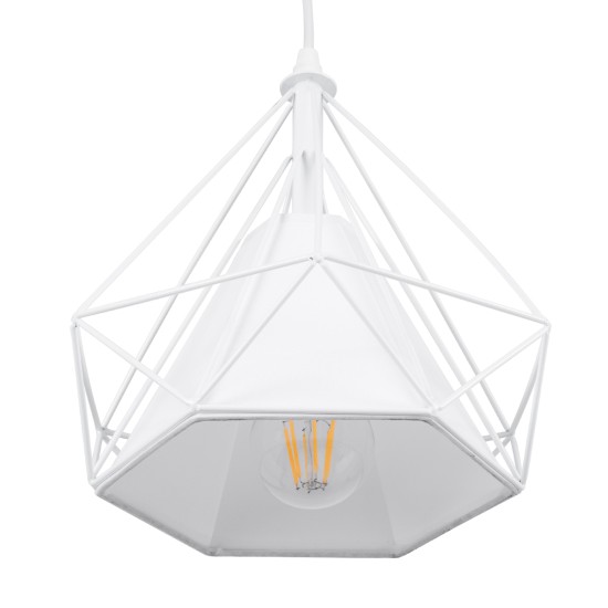 GLOBOSTAR® EIFFEL 61570 Vintage Κρεμαστό Φωτιστικό Οροφής με Ντουί 3 x E27 AC 220-240V IP20 - Λευκό - Μ68 x Π25 x Υ130cm
