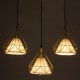 GLOBOSTAR® EIFFEL 61571 Vintage Κρεμαστό Φωτιστικό Οροφής με Ντουί 3 x E27 AC 220-240V IP20 - Χρυσό & Λευκό - Μ68 x Π25 x Υ130cm