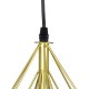 GLOBOSTAR® EIFFEL 61571 Vintage Κρεμαστό Φωτιστικό Οροφής με Ντουί 3 x E27 AC 220-240V IP20 - Χρυσό & Λευκό - Μ68 x Π25 x Υ130cm