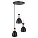 GLOBOSTAR® AVA 61572 Μοντέρνο Κρεμαστό Φωτιστικό Οροφής με Ντουί 3 x E27 AC 220-240V IP20 - Μαύρο & Μπεζ - Μ35 x Π35 x Υ130cm GLOBOSTAR® AVA 61572 Μοντέρνο Κρεμαστό Φωτιστικό Οροφής με Ντουί 3 x E27 AC 220-240V IP20 - Μαύρο & Μπεζ - Μ35 x Π35 x Υ130cm