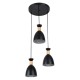GLOBOSTAR® AVA 61572 Μοντέρνο Κρεμαστό Φωτιστικό Οροφής με Ντουί 3 x E27 AC 220-240V IP20 - Μαύρο & Μπεζ - Μ35 x Π35 x Υ130cm GLOBOSTAR® AVA 61572 Μοντέρνο Κρεμαστό Φωτιστικό Οροφής με Ντουί 3 x E27 AC 220-240V IP20 - Μαύρο & Μπεζ - Μ35 x Π35 x Υ130cm