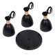 GLOBOSTAR® AVA 61572 Μοντέρνο Κρεμαστό Φωτιστικό Οροφής με Ντουί 3 x E27 AC 220-240V IP20 - Μαύρο & Μπεζ - Μ35 x Π35 x Υ130cm GLOBOSTAR® AVA 61572 Μοντέρνο Κρεμαστό Φωτιστικό Οροφής με Ντουί 3 x E27 AC 220-240V IP20 - Μαύρο & Μπεζ - Μ35 x Π35 x Υ130cm