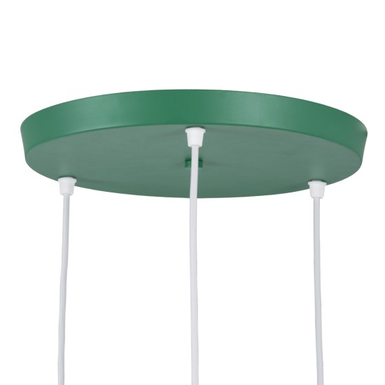 GLOBOSTAR® AVA 61575 Μοντέρνο Κρεμαστό Φωτιστικό Οροφής με Ντουί 3 x E27 AC 220-240V IP20 - Πράσινο & Μπεζ - Μ35 x Π35 x Υ130cm GLOBOSTAR® AVA 61575 Μοντέρνο Κρεμαστό Φωτιστικό Οροφής με Ντουί 3 x E27 AC 220-240V IP20 - Πράσινο & Μπεζ - Μ35 x Π35 x Υ130cm