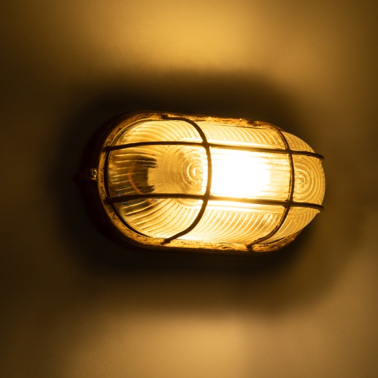 GLOBOSTAR® BOATLIGHT 61584 Vintage Φωτιστικό Καραβοχελώνα Τοίχου & Οροφής με Ντουί 1 x E27 AC 220-240V Αδιάβροχο IP65 - Χάλκινο Εφέ Σκουριάς Ματ - Μ21 x Π10.4 x Υ9cm GLOBOSTAR® BOATLIGHT 61584 Vintage Φωτιστικό Καραβοχελώνα Τοίχου & Οροφής με Ντουί 1 x E27 AC 220-240V Αδιάβροχο IP65 - Χάλκινο Εφέ Σκουριάς Ματ - Μ21 x Π10.4 x Υ9cm