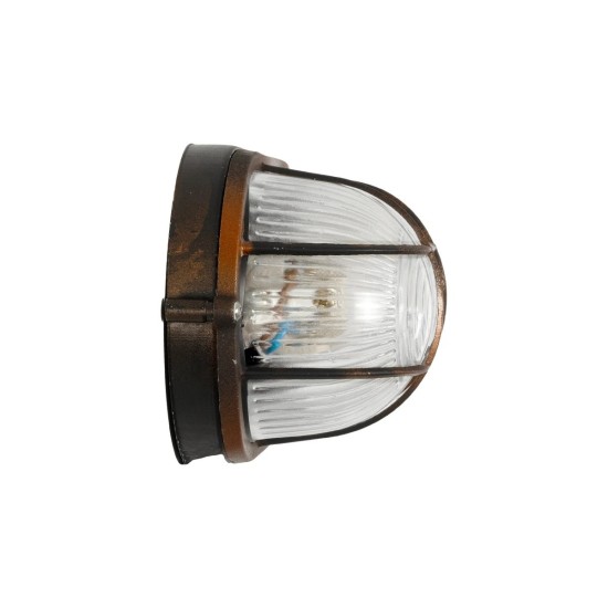 GLOBOSTAR® BOATLIGHT 61622 Vintage Φωτιστικό Καραβοχελώνα Τοίχου & Οροφής με Ντουί 1 x E27 AC 220-240V Αδιάβροχο IP65 - Χάλκινο Παλαιωμένο Εφέ Σκουριάς Ματ - Μ21 x Π10.4 x Υ9cm GLOBOSTAR® BOATLIGHT 61622 Vintage Φωτιστικό Καραβοχελώνα Τοίχου & Οροφής με Ντουί 1 x E27 AC 220-240V Αδιάβροχο IP65 - Χάλκινο Παλαιωμένο Εφέ Σκουριάς Ματ - Μ21 x Π10.4 x Υ9cm