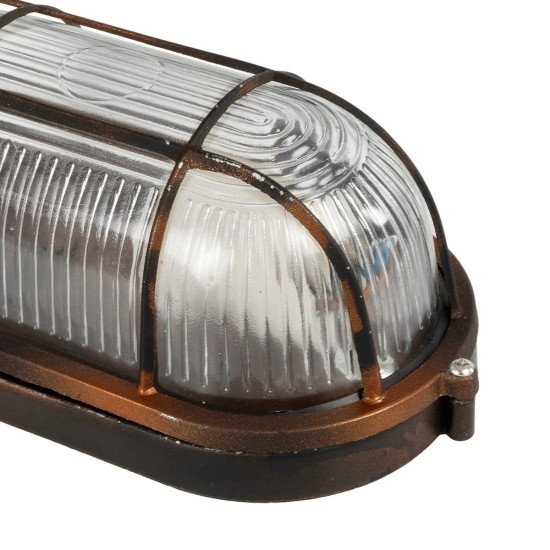 GLOBOSTAR® BOATLIGHT 61622 Vintage Φωτιστικό Καραβοχελώνα Τοίχου & Οροφής με Ντουί 1 x E27 AC 220-240V Αδιάβροχο IP65 - Χάλκινο Παλαιωμένο Εφέ Σκουριάς Ματ - Μ21 x Π10.4 x Υ9cm GLOBOSTAR® BOATLIGHT 61622 Vintage Φωτιστικό Καραβοχελώνα Τοίχου & Οροφής με Ντουί 1 x E27 AC 220-240V Αδιάβροχο IP65 - Χάλκινο Παλαιωμένο Εφέ Σκουριάς Ματ - Μ21 x Π10.4 x Υ9cm