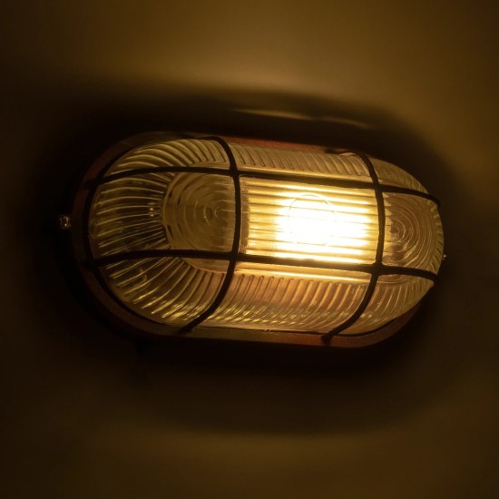 GLOBOSTAR® BOATLIGHT 61622 Vintage Φωτιστικό Καραβοχελώνα Τοίχου & Οροφής με Ντουί 1 x E27 AC 220-240V Αδιάβροχο IP65 - Χάλκινο Παλαιωμένο Εφέ Σκουριάς Ματ - Μ21 x Π10.4 x Υ9cm GLOBOSTAR® BOATLIGHT 61622 Vintage Φωτιστικό Καραβοχελώνα Τοίχου & Οροφής με Ντουί 1 x E27 AC 220-240V Αδιάβροχο IP65 - Χάλκινο Παλαιωμένο Εφέ Σκουριάς Ματ - Μ21 x Π10.4 x Υ9cm