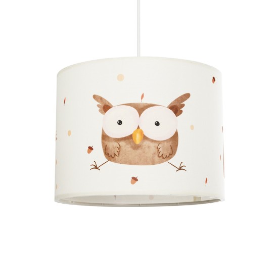 GLOBOSTAR® OWL 204-0017 Παιδικό Κρεμαστό Φωτιστικό Οροφής με Ντουί 1 x E27 AC 220-240V IP20 - Πολύχρωμο - Μ28 x Π28 x Υ24cm
