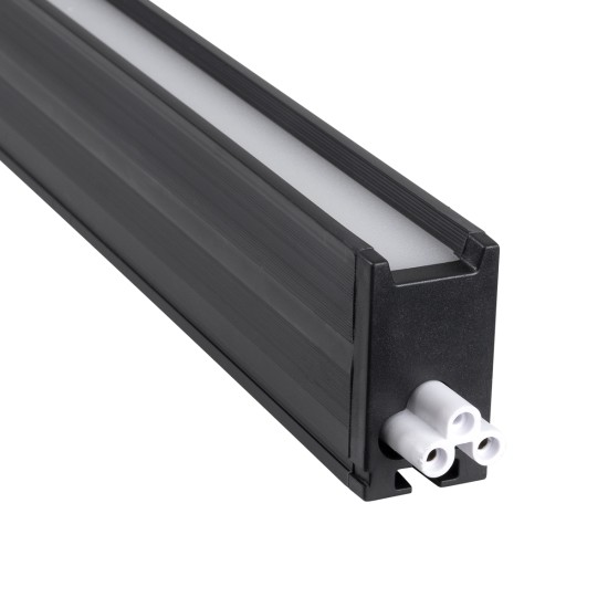 GloboStar® OFFICE 61023-P Γραμμικό Κρεμαστό Φωτιστικό Linear LED 18W 2230lm 120° AC 220-240V Μ120 x Π2 x Υ4cm Ψυχρό Λευκό 6000K - Μαύρο - 3 Years Warranty