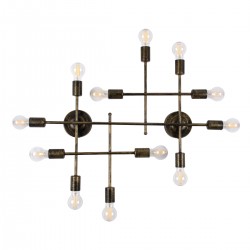 GLOBOSTAR® PIPING 00669 Vintage Φωτιστικό Τοίχου - Απλίκα με Ντουί 12 x E27 AC 220-240V IP20 - Μπρούτζινο - Μ78.5 x Π9.5 x Υ64cm GLOBOSTAR® PIPING 00669 Vintage Φωτιστικό Τοίχου - Απλίκα με Ντουί 12 x E27 AC 220-240V IP20 - Μπρούτζινο - Μ78.5 x Π9.5 x Υ64cm