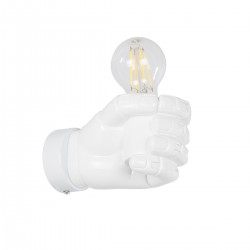 GLOBOSTAR® FIST 01137 Μοντέρνο Φωτιστικό Τοίχου - Απλίκα με Ντουί 1 x E27 AC 220-240V IP20 - Λευκό - Μ15 x Π10 x Υ10cm GLOBOSTAR® FIST 01137 Μοντέρνο Φωτιστικό Τοίχου - Απλίκα με Ντουί 1 x E27 AC 220-240V IP20 - Λευκό - Μ15 x Π10 x Υ10cm