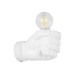 GLOBOSTAR® FIST 01137 Μοντέρνο Φωτιστικό Τοίχου - Απλίκα με Ντουί 1 x E27 AC 220-240V IP20 - Λευκό - Μ15 x Π10 x Υ10cm GLOBOSTAR® FIST 01137 Μοντέρνο Φωτιστικό Τοίχου - Απλίκα με Ντουί 1 x E27 AC 220-240V IP20 - Λευκό - Μ15 x Π10 x Υ10cm