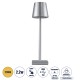 GLOBOSTAR® NEGA 60476 Μοντέρνο Επιτραπέζιο Φωτιστικό LED 2.2W 154lm 360° DC 5V με USB με Επαναφορτιζόμενη Μπαταρία Li-ion 3.7V 4000mAh IP20 Θερμό Λευκό 2700K με Αφή Dimmable - Lumileds SMD Chip - Ασημί - Μ10 x Π10 x Υ39cm - 2 Χρόνια Εγγύηση GLOBOSTAR® NEGA 60476 Μοντέρνο Επιτραπέζιο Φωτιστικό LED 2.2W 154lm 360° DC 5V με USB με Επαναφορτιζόμενη Μπαταρία Li-ion 3.7V 4000mAh IP20 Θερμό Λευκό 2700K με Αφή Dimmable - Lumileds SMD Chip - Ασημί - Μ10 x Π10 x Υ39cm - 2 Χρόνια Εγγύηση