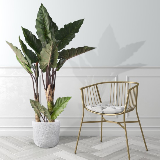 GloboStar® Artificial Garden MALVEN 20710 Επιδαπέδιο Πολυεστερικό Τσιμεντένιο Κασπώ Γλάστρα - Flower Pot Λευκό Φ31 x Υ28cm GloboStar® Artificial Garden MALVEN 20710 Επιδαπέδιο Πολυεστερικό Τσιμεντένιο Κασπώ Γλάστρα - Flower Pot Λευκό Φ31 x Υ28cm
