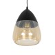 GLOBOSTAR® OLIVER 10001231 Vintage Κρεμαστό Φωτιστικό Οροφής με Ντουί 1 x E27 AC 220-240V IP20 - Μαύρο & Μελί - Μ22 x Π22 x Υ30cm