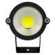 GLOBOSTAR® TREECOBO 75581 Φωτιστικό Σποτ για Φυτά - Δέντρα με Βάση Κήπου / Καρφωτό LED 10W 1200lm 35° DC 12-24V Αδιάβροχο IP67 Ψυχρό Λευκό 6000K Dimmable - Bridgelux COB Chip - Μαύρο - Μ6 x Π6 x Υ12.5cm - 2 Χρόνια Εγγύηση