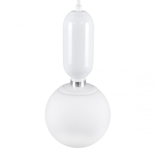 GLOBOSTAR® MAVERICK 00944 Μοντέρνο Κρεμαστό Φωτιστικό Οροφής με Ντουί 1 x E27 AC 220-240V IP20 - Λευκό - Μ15 x Π15 x Υ33cm GLOBOSTAR® MAVERICK 00944 Μοντέρνο Κρεμαστό Φωτιστικό Οροφής με Ντουί 1 x E27 AC 220-240V IP20 - Λευκό - Μ15 x Π15 x Υ33cm