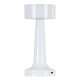 GloboStar® NANNA 76471 Επαναφορτιζόμενο Επιτραπέζιο Φωτιστικό Πορτατίφ LED 1.5W 105lm 120° DC 5V IP44 CCT Ultra Θερμό 1500K - Φυσικό Λευκό 4500K - Ψυχρό Λευκό 6000K Dimmable Λευκό Πλαστικό - Μ9 x Π9 x Υ21cm - 2 Χρόνια Εγγύηση
