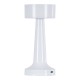 GloboStar® NANNA 76471 Επαναφορτιζόμενο Επιτραπέζιο Φωτιστικό Πορτατίφ LED 1.5W 105lm 120° DC 5V IP44 CCT Ultra Θερμό 1500K - Φυσικό Λευκό 4500K - Ψυχρό Λευκό 6000K Dimmable Λευκό Πλαστικό - Μ9 x Π9 x Υ21cm - 2 Χρόνια Εγγύηση