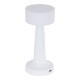 GloboStar® NANNA 76471 Επαναφορτιζόμενο Επιτραπέζιο Φωτιστικό Πορτατίφ LED 1.5W 105lm 120° DC 5V IP44 CCT Ultra Θερμό 1500K - Φυσικό Λευκό 4500K - Ψυχρό Λευκό 6000K Dimmable Λευκό Πλαστικό - Μ9 x Π9 x Υ21cm - 2 Χρόνια Εγγύηση