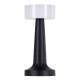 GloboStar® NANNA 76472 Επαναφορτιζόμενο Επιτραπέζιο Φωτιστικό Πορτατίφ LED 1.5W 105lm 120° DC 5V IP44 CCT Ultra Θερμό 1500K - Φυσικό Λευκό 4500K - Ψυχρό Λευκό 6000K Dimmable Μαύρο & Λευκό Πλαστικό - Μ9 x Π9 x Υ21cm - 2 Χρόνια Εγγύηση