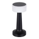 GloboStar® NANNA 76472 Επαναφορτιζόμενο Επιτραπέζιο Φωτιστικό Πορτατίφ LED 1.5W 105lm 120° DC 5V IP44 CCT Ultra Θερμό 1500K - Φυσικό Λευκό 4500K - Ψυχρό Λευκό 6000K Dimmable Μαύρο & Λευκό Πλαστικό - Μ9 x Π9 x Υ21cm - 2 Χρόνια Εγγύηση