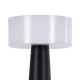 GloboStar® NANNA 76472 Επαναφορτιζόμενο Επιτραπέζιο Φωτιστικό Πορτατίφ LED 1.5W 105lm 120° DC 5V IP44 CCT Ultra Θερμό 1500K - Φυσικό Λευκό 4500K - Ψυχρό Λευκό 6000K Dimmable Μαύρο & Λευκό Πλαστικό - Μ9 x Π9 x Υ21cm - 2 Χρόνια Εγγύηση