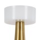 GloboStar® NANNA 76475 Επαναφορτιζόμενο Επιτραπέζιο Φωτιστικό Πορτατίφ LED 1.5W 105lm 120° DC 5V IP44 CCT Ultra Θερμό 1500K - Φυσικό Λευκό 4500K - Ψυχρό Λευκό 6000K Dimmable Χρυσό & Λευκό Πλαστικό - Μ9 x Π9 x Υ21cm - 2 Χρόνια Εγγύηση