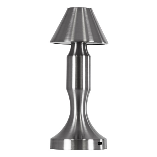 GloboStar® LUNNA 76478 Επαναφορτιζόμενο Επιτραπέζιο Φωτιστικό Πορτατίφ LED 1.5W 105lm 120° DC 5V IP44 CCT Ultra Θερμό 1500K - Φυσικό Λευκό 4500K - Ψυχρό Λευκό 6000K Dimmable Ασημί Πλαστικό - Μ9 x Π9 x Υ23cm - 2 Χρόνια Εγγύηση GloboStar® LUNNA 76478 Επαναφορτιζόμενο Επιτραπέζιο Φωτιστικό Πορτατίφ LED 1.5W 105lm 120° DC 5V IP44 CCT Ultra Θερμό 1500K - Φυσικό Λευκό 4500K - Ψυχρό Λευκό 6000K Dimmable Ασημί Πλαστικό - Μ9 x Π9 x Υ23cm - 2 Χρόνια Εγγύηση