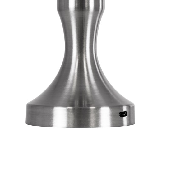 GloboStar® LUNNA 76478 Επαναφορτιζόμενο Επιτραπέζιο Φωτιστικό Πορτατίφ LED 1.5W 105lm 120° DC 5V IP44 CCT Ultra Θερμό 1500K - Φυσικό Λευκό 4500K - Ψυχρό Λευκό 6000K Dimmable Ασημί Πλαστικό - Μ9 x Π9 x Υ23cm - 2 Χρόνια Εγγύηση GloboStar® LUNNA 76478 Επαναφορτιζόμενο Επιτραπέζιο Φωτιστικό Πορτατίφ LED 1.5W 105lm 120° DC 5V IP44 CCT Ultra Θερμό 1500K - Φυσικό Λευκό 4500K - Ψυχρό Λευκό 6000K Dimmable Ασημί Πλαστικό - Μ9 x Π9 x Υ23cm - 2 Χρόνια Εγγύηση