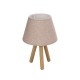 GLOBOSTAR® CAP 204-0070 Μοντέρνο Επιτραπέζιο Φωτιστικό Πορτατίφ με Ντουί 1 x E27 AC 220-240V IP20 - Καφέ & Ροζ - Μ22 x Π22 x Υ33cm