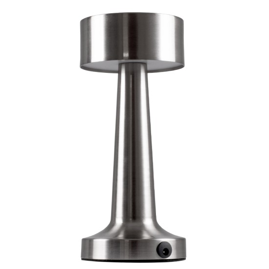 GloboStar® BELLA 76504 Επαναφορτιζόμενο Επιτραπέζιο Φωτιστικό Πορτατίφ LED 1.5W 105lm 120° DC 5V IP44 Θερμό Λευκό 2700K Dimmable Ασημί Αλουμίνιο - Μ9 x Π9 x Υ21cm - 2 Xρόνια Εγγύηση GloboStar® BELLA 76504 Επαναφορτιζόμενο Επιτραπέζιο Φωτιστικό Πορτατίφ LED 1.5W 105lm 120° DC 5V IP44 Θερμό Λευκό 2700K Dimmable Ασημί Αλουμίνιο - Μ9 x Π9 x Υ21cm - 2 Xρόνια Εγγύηση