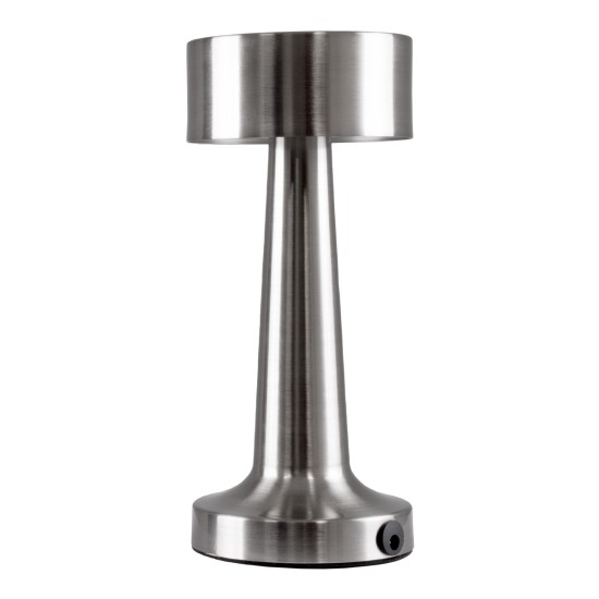 GloboStar® BELLA 76504 Επαναφορτιζόμενο Επιτραπέζιο Φωτιστικό Πορτατίφ LED 1.5W 105lm 120° DC 5V IP44 Θερμό Λευκό 2700K Dimmable Ασημί Αλουμίνιο - Μ9 x Π9 x Υ21cm - 2 Xρόνια Εγγύηση GloboStar® BELLA 76504 Επαναφορτιζόμενο Επιτραπέζιο Φωτιστικό Πορτατίφ LED 1.5W 105lm 120° DC 5V IP44 Θερμό Λευκό 2700K Dimmable Ασημί Αλουμίνιο - Μ9 x Π9 x Υ21cm - 2 Xρόνια Εγγύηση