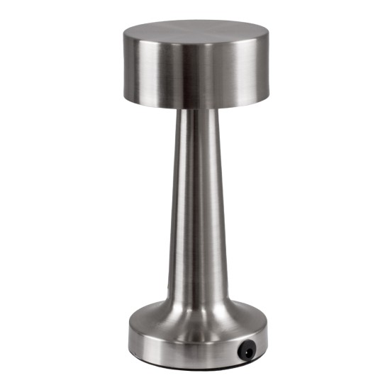 GloboStar® BELLA 76504 Επαναφορτιζόμενο Επιτραπέζιο Φωτιστικό Πορτατίφ LED 1.5W 105lm 120° DC 5V IP44 Θερμό Λευκό 2700K Dimmable Ασημί Αλουμίνιο - Μ9 x Π9 x Υ21cm - 2 Xρόνια Εγγύηση GloboStar® BELLA 76504 Επαναφορτιζόμενο Επιτραπέζιο Φωτιστικό Πορτατίφ LED 1.5W 105lm 120° DC 5V IP44 Θερμό Λευκό 2700K Dimmable Ασημί Αλουμίνιο - Μ9 x Π9 x Υ21cm - 2 Xρόνια Εγγύηση