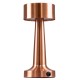 GloboStar® BELLA 76505 Επαναφορτιζόμενο Επιτραπέζιο Φωτιστικό Πορτατίφ LED 1.5W 105lm 120° DC 5V IP44 Θερμό Λευκό 2700K Dimmable Χάλκινο Αλουμίνιο - Μ9 x Π9 x Υ21cm - 2 Xρόνια Εγγύηση