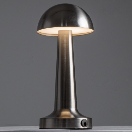 GloboStar® COCO 76510 Επαναφορτιζόμενο Επιτραπέζιο Φωτιστικό Πορτατίφ LED 1.5W 105lm 120° DC 5V IP44 Θερμό Λευκό 2700K Dimmable Ασημί Αλουμίνιο - Μ10 x Π10 x Υ22cm - 2 Xρόνια Εγγύηση GloboStar® COCO 76510 Επαναφορτιζόμενο Επιτραπέζιο Φωτιστικό Πορτατίφ LED 1.5W 105lm 120° DC 5V IP44 Θερμό Λευκό 2700K Dimmable Ασημί Αλουμίνιο - Μ10 x Π10 x Υ22cm - 2 Xρόνια Εγγύηση