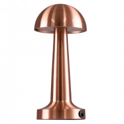 GloboStar® COCO 76511 Επαναφορτιζόμενο Επιτραπέζιο Φωτιστικό Πορτατίφ LED 1.5W 105lm 120° DC 5V IP44 Θερμό Λευκό 2700K Dimmable Χάλκινο Αλουμίνιο - Μ10 x Π10 x Υ22cm - 2 Xρόνια Εγγύηση