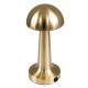 GloboStar® COCO 76512 Επαναφορτιζόμενο Επιτραπέζιο Φωτιστικό Πορτατίφ LED 1.5W 105lm 120° DC 5V IP44 Θερμό Λευκό 2700K Dimmable Χρυσό Αλουμίνιο - Μ10 x Π10 x Υ22cm - 2 Xρόνια Εγγύηση