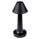 GloboStar® MOLLY 76515 Επαναφορτιζόμενο Επιτραπέζιο Φωτιστικό Πορτατίφ LED 1.5W 105lm 120° DC 5V IP44 Θερμό Λευκό 2700K Dimmable Μαύρο Αλουμίνιο - Μ10 x Π10 x Υ23cm - 2 Xρόνια Εγγύηση
