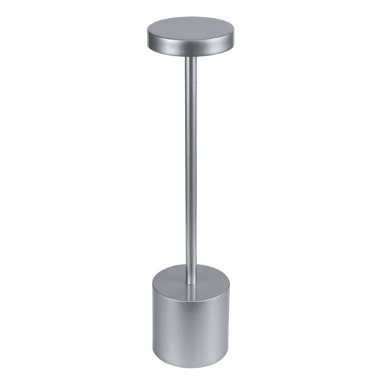 GloboStar® JOJO 76521 Επαναφορτιζόμενο Επιτραπέζιο Φωτιστικό Πορτατίφ LED 1.5W 105lm 120° DC 5V IP44 CCT Ultra Θερμό 1500K - Φυσικό Λευκό 4500K - Ψυχρό Λευκό 6000K Dimmable Ασημί Αλουμίνιο - Μ8 x Π8 x Υ34cm - 2 Χρόνια Εγγύηση GloboStar® JOJO 76521 Επαναφορτιζόμενο Επιτραπέζιο Φωτιστικό Πορτατίφ LED 1.5W 105lm 120° DC 5V IP44 CCT Ultra Θερμό 1500K - Φυσικό Λευκό 4500K - Ψυχρό Λευκό 6000K Dimmable Ασημί Αλουμίνιο - Μ8 x Π8 x Υ34cm - 2 Χρόνια Εγγύηση