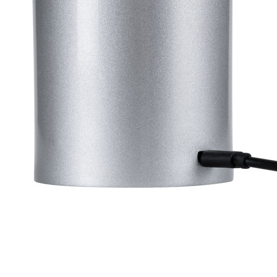 GloboStar® JOJO 76521 Επαναφορτιζόμενο Επιτραπέζιο Φωτιστικό Πορτατίφ LED 1.5W 105lm 120° DC 5V IP44 CCT Ultra Θερμό 1500K - Φυσικό Λευκό 4500K - Ψυχρό Λευκό 6000K Dimmable Ασημί Αλουμίνιο - Μ8 x Π8 x Υ34cm - 2 Χρόνια Εγγύηση GloboStar® JOJO 76521 Επαναφορτιζόμενο Επιτραπέζιο Φωτιστικό Πορτατίφ LED 1.5W 105lm 120° DC 5V IP44 CCT Ultra Θερμό 1500K - Φυσικό Λευκό 4500K - Ψυχρό Λευκό 6000K Dimmable Ασημί Αλουμίνιο - Μ8 x Π8 x Υ34cm - 2 Χρόνια Εγγύηση