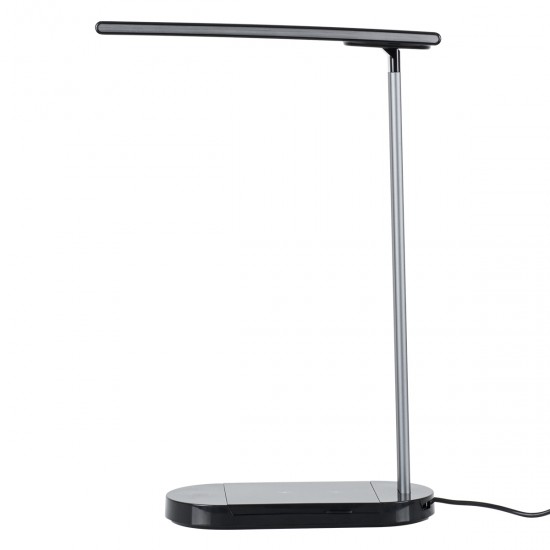 GLOBOSTAR® ONO 76530 Μοντέρνο Επιτραπέζιο Φωτιστικό Γραφείου με Ασύρματη Φόρτιση 10W 2A LED 5W 500lm 180° DC 5V με USB IP20 Ρυθμιζόμενο Λευκό CCT με Αφή 2700K/4500K/6000K Dimmable - Sanan SMD Chip - Μαύρο - Μ25 x Π10.5 x Υ35.5cm - 2 Χρόνια Εγγύηση GLOBOSTAR® ONO 76530 Μοντέρνο Επιτραπέζιο Φωτιστικό Γραφείου με Ασύρματη Φόρτιση 10W 2A LED 5W 500lm 180° DC 5V με USB IP20 Ρυθμιζόμενο Λευκό CCT με Αφή 2700K/4500K/6000K Dimmable - Sanan SMD Chip - Μαύρο - Μ25 x Π10.5 x Υ35.5cm - 2 Χρόνια Εγγύηση