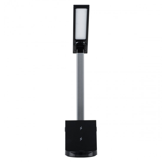 GLOBOSTAR® ONO 76530 Μοντέρνο Επιτραπέζιο Φωτιστικό Γραφείου με Ασύρματη Φόρτιση 10W 2A LED 5W 500lm 180° DC 5V με USB IP20 Ρυθμιζόμενο Λευκό CCT με Αφή 2700K/4500K/6000K Dimmable - Sanan SMD Chip - Μαύρο - Μ25 x Π10.5 x Υ35.5cm - 2 Χρόνια Εγγύηση GLOBOSTAR® ONO 76530 Μοντέρνο Επιτραπέζιο Φωτιστικό Γραφείου με Ασύρματη Φόρτιση 10W 2A LED 5W 500lm 180° DC 5V με USB IP20 Ρυθμιζόμενο Λευκό CCT με Αφή 2700K/4500K/6000K Dimmable - Sanan SMD Chip - Μαύρο - Μ25 x Π10.5 x Υ35.5cm - 2 Χρόνια Εγγύηση