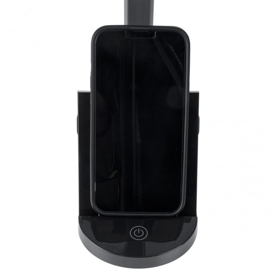 GLOBOSTAR® ONO 76530 Μοντέρνο Επιτραπέζιο Φωτιστικό Γραφείου με Ασύρματη Φόρτιση 10W 2A LED 5W 500lm 180° DC 5V με USB IP20 Ρυθμιζόμενο Λευκό CCT με Αφή 2700K/4500K/6000K Dimmable - Sanan SMD Chip - Μαύρο - Μ25 x Π10.5 x Υ35.5cm - 2 Χρόνια Εγγύηση GLOBOSTAR® ONO 76530 Μοντέρνο Επιτραπέζιο Φωτιστικό Γραφείου με Ασύρματη Φόρτιση 10W 2A LED 5W 500lm 180° DC 5V με USB IP20 Ρυθμιζόμενο Λευκό CCT με Αφή 2700K/4500K/6000K Dimmable - Sanan SMD Chip - Μαύρο - Μ25 x Π10.5 x Υ35.5cm - 2 Χρόνια Εγγύηση