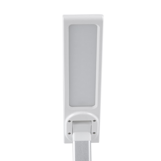 GLOBOSTAR® ONO 76531 Μοντέρνο Επιτραπέζιο Φωτιστικό Γραφείου με Ασύρματη Φόρτιση 10W 2A LED 5W 500lm 180° DC 5V με USB IP20 Ρυθμιζόμενο Λευκό CCT με Αφή 2700K/4500K/6000K Dimmable - Sanan SMD Chip - Λευκό - Μ25 x Π10.5 x Υ35.5cm - 2 Χρόνια Εγγύηση